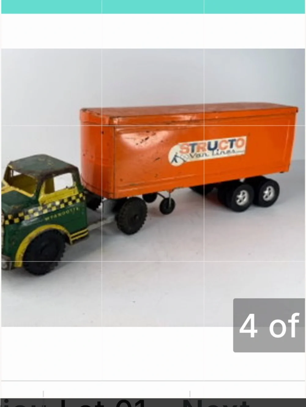 Orange Trailer & Green Truck Kids Toy 21 inches long